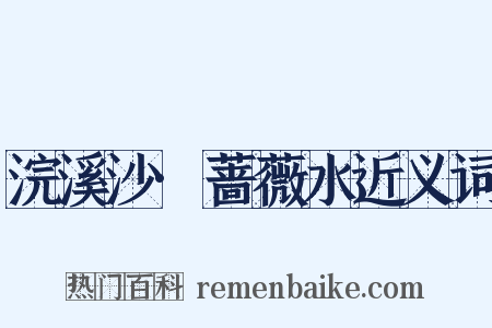 浣溪沙·蔷薇水近义词是什么意思的图片